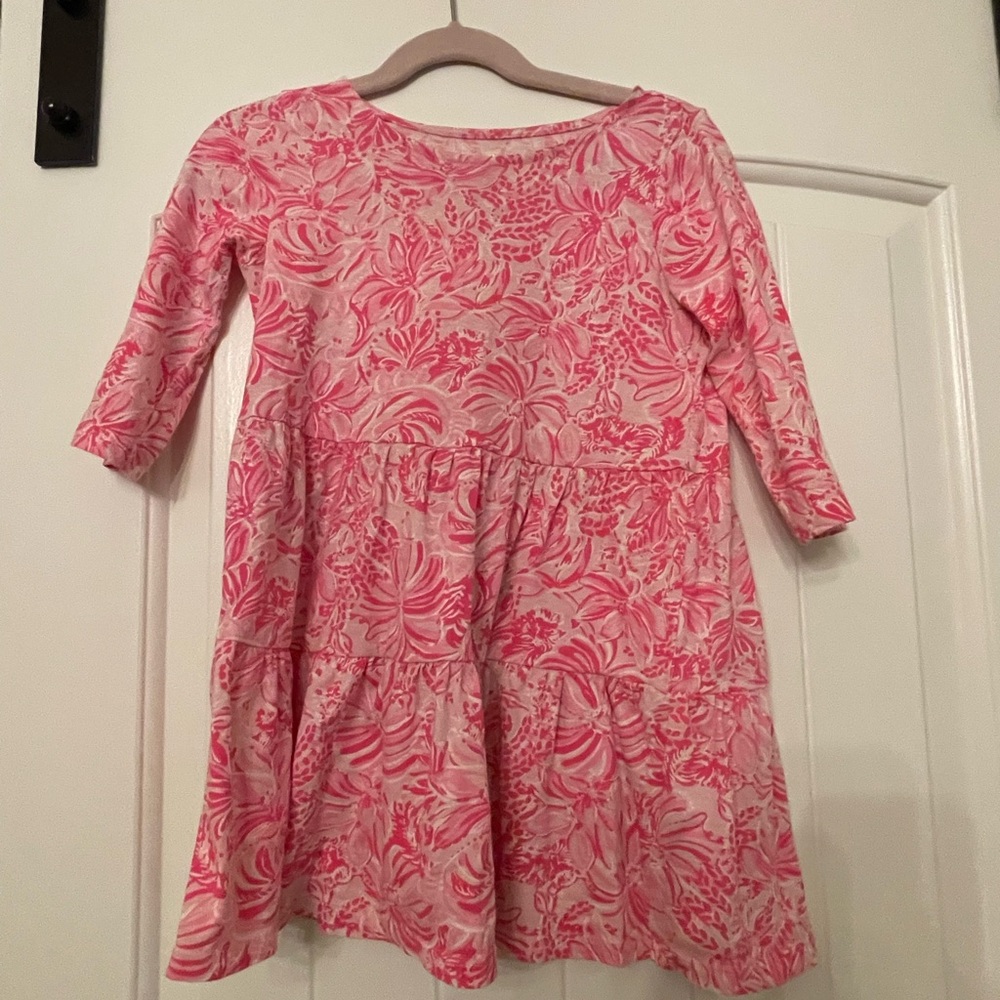 Lilly Pulitzer Pink Patterned Kids Dress